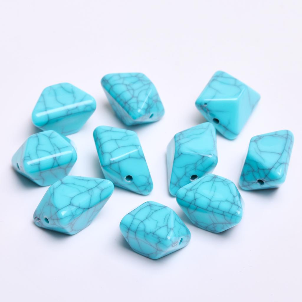 Imitation Turquoise Necklace 5/10/20Pcs Earrings Irregular For Bracelet Barrel Beads 8.5-27mm Flat Beads Pendants Beading Material High Quantity