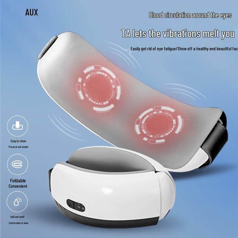 Aux Smart Eye Massager with Heat and Vibration