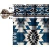 Синий этнический ламбрекен, Навахо коренных американцев, темно-синий, белый, ацтекский этнический геометрический принт, затемняющая короткая оконная занавеска для кухни, спальни, кафе