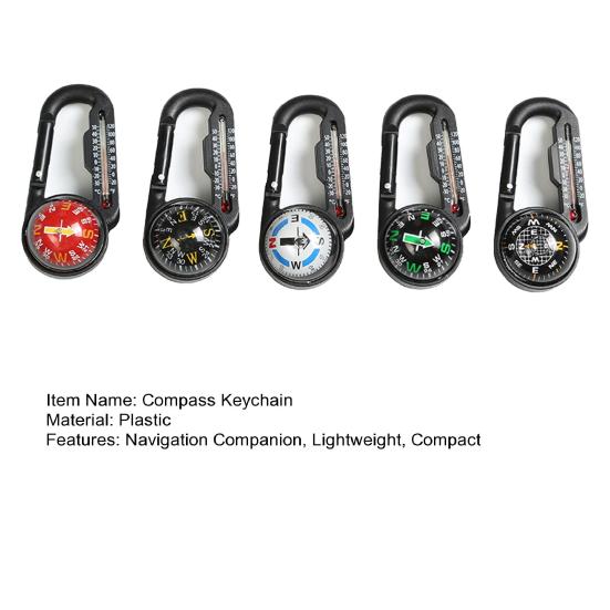 1/2Pcs Pocket Survival Compass Keychain Hiking Backpacking Lightweight Handheld Keychain with Precise Directional Guidance Portable Navigation Tool