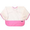 Pli? Color Matching Waterproof Long-sleeved Bib, 34 Cream Pink Hearts, 1 Piece, 1 Piece