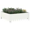 Lawn Edging 4 pcs. 60 x 60 x 20 cm Steel White