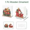 Wooden Santa Tissue Box Gift Pattern Santa Sleigh Napkin Stand  Table Decor