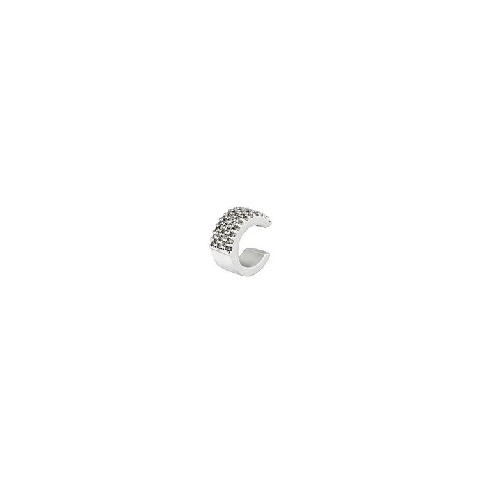 Серьга-кафф CZ 4L (белый)