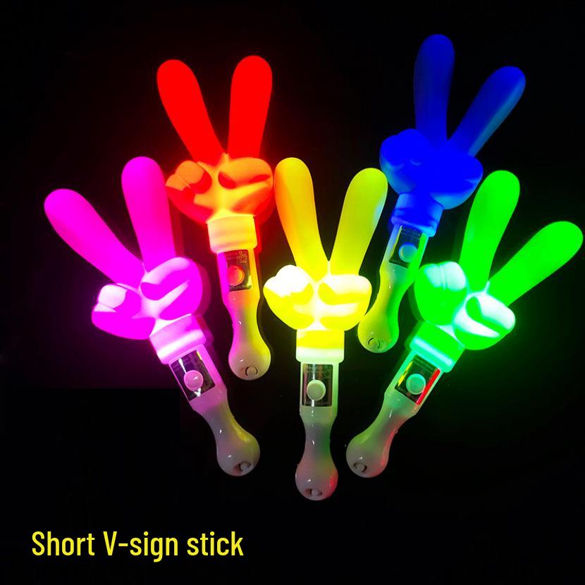 Five-Pointed Star Luminous Stick - Short Hair Fluorescent Concert Toy