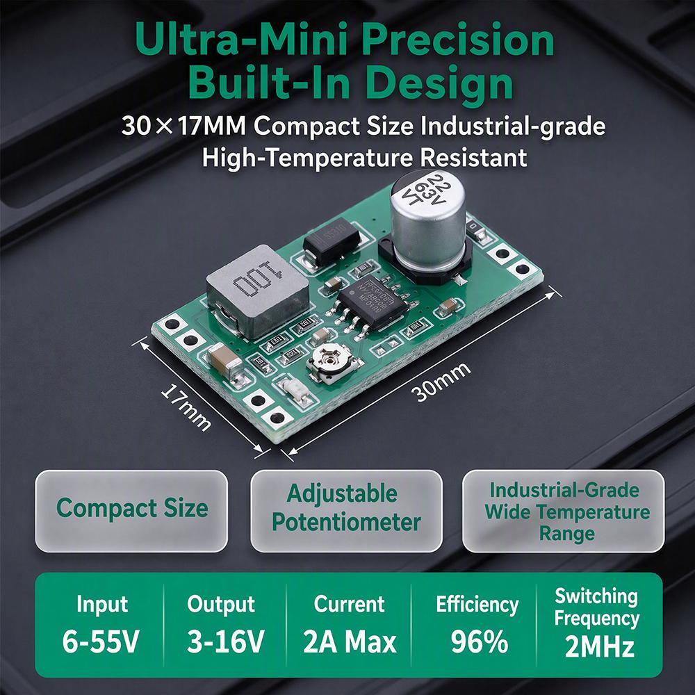 DC-DC MP1161 Stabilized Voltage Supply Module DC 6-11V to DC 1.1/1/9/11V Adjustment Board Power Supply
