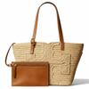 TORY BURCH DOUM joint model Ella woven design raffia straw tote bag small size women's natural color 183825-254