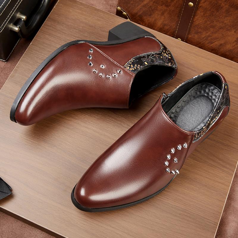 Модные, горячо продаваемые мужские банкетные туфли, свадебные туфли жениха, Европа, Америка, высококлассные элегантные коричневые мужские деловые кожаные туфли