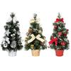 40cm Christmas Tree Prelit Mini Christmas Tree With Lights Thick Snowy Frosted Artificial Christmas Tree Tabletop With Pine