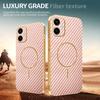 For Samsung Galaxy A06 4G Phone Case Carbon Fiber Textured Electroplated TPU Back Cover