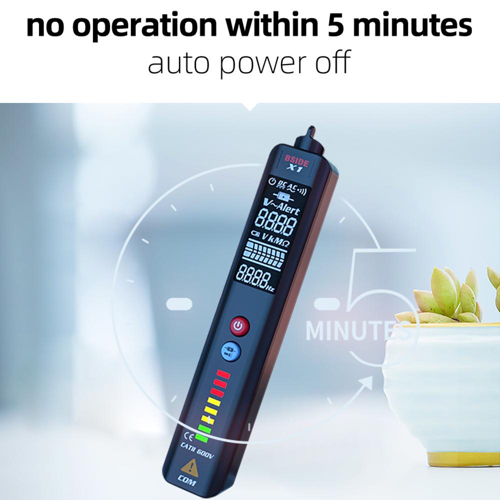 BSIDE X1 Dual Mode Smart Detector Non Contact AC Voltage Detector NCV Multimeter Electric Test Pencil Portable Tester
