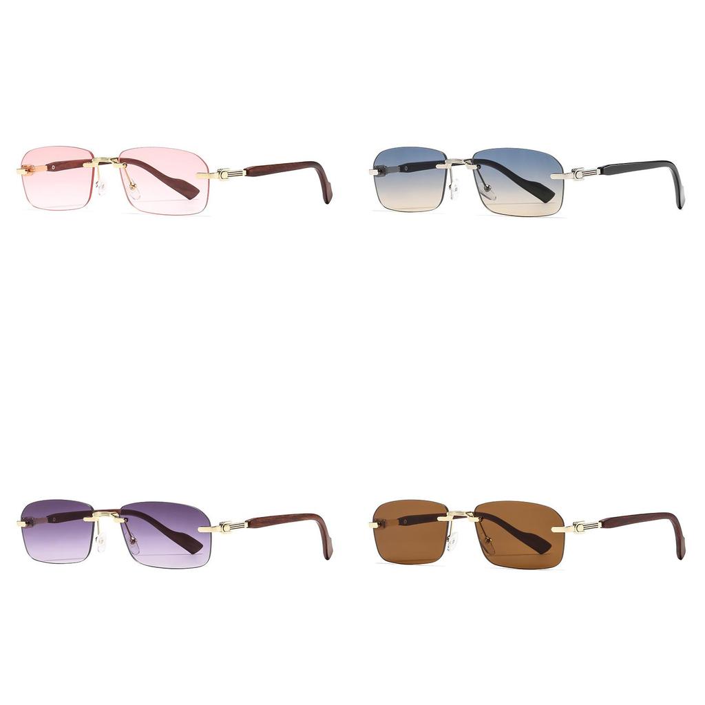 Стильные Унисекс Квадратные Металлические Солнцезащитные Очки с Серыми Поликарбонатными Линзами для Защиты от Солнца