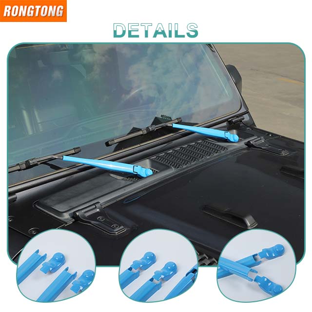 Hot Sale Front and Rear Wiper Decoration Window Shield Wiper Blade Cover Trim for Jeep Wrangler JL 2018+