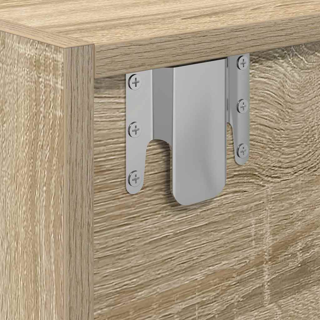 Тумбы под ТВ 2 шт. Дуб Сонома 80 x 31 x 25,5 см Древесно-стружечная плита