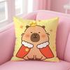 cute cartoon Capybara Cushion Cover Comfortable Reversible Pillow Cover Ideal for Car Sofa Bedroom & Beyond