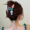Заколка-краб для волос с цветком для женщин, заколка для волос в виде хвостика, корейский темперамент, крабы для волос, заколка для волос, модные аксессуары для волос для девочек, головной убор