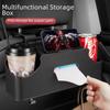 Car Seat Rear Storage Box Organizer with Tissue Holder and Cup Holder