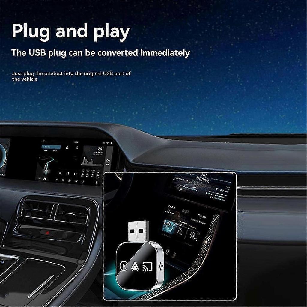 3In1 Wireless Carplay Smart Mirror Link Carplay Android Auto USB Dongle Adapter Wired Carplay To Wir less