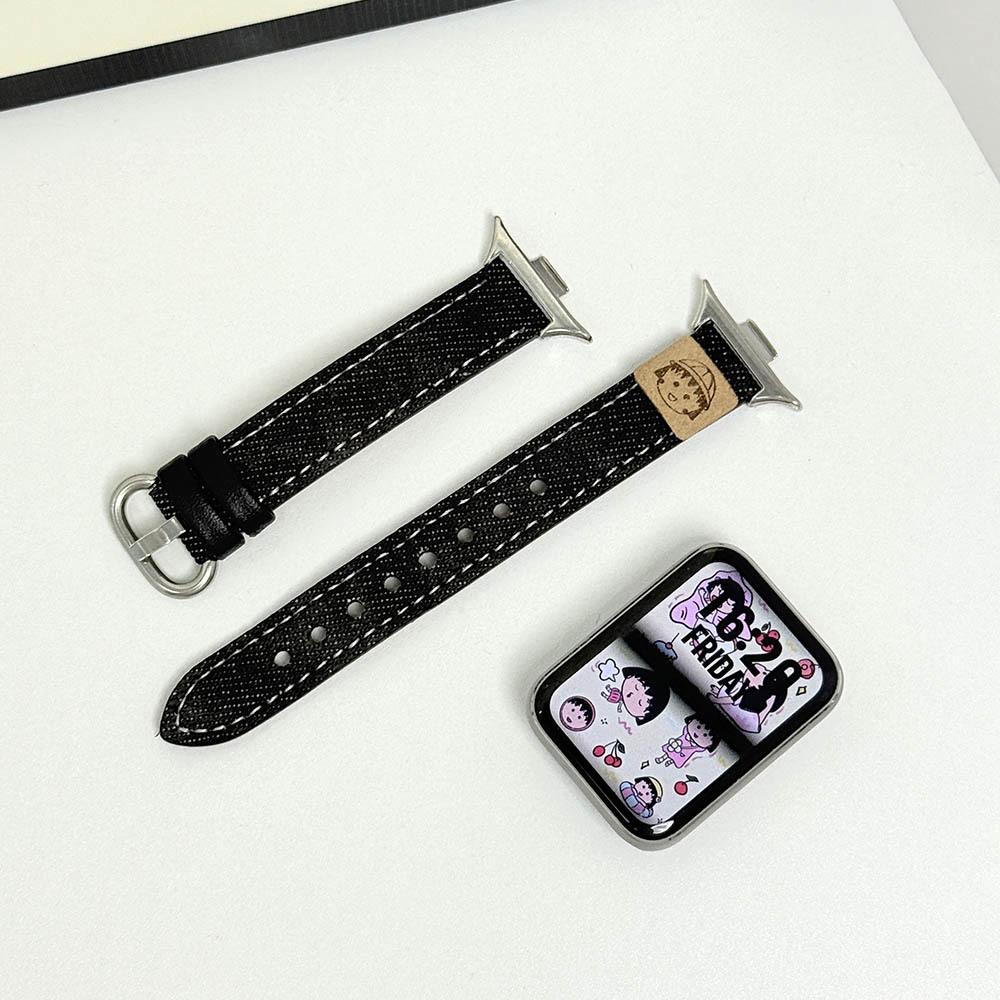 Applicable Xiaomi Mi Band 9Pro/8Pro Denim Strap Redmi watch45 Wrist Strap Cartoon Maruko Wristband