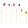 100 Pieces Of 12Cm  Creative Bamboo Skewers, Buffet, Cupcakes, Fruit Forks, Christmas Parties, Desserts, Salad Bars, Cocktails, Wedding Decorations