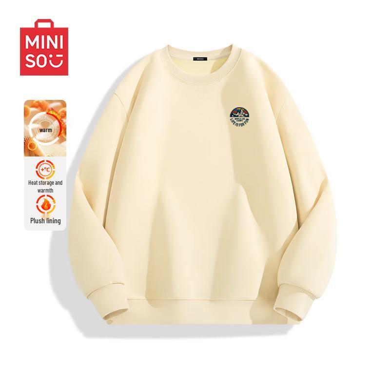 MINISO Мужской флисовый пуловер оверсайз
