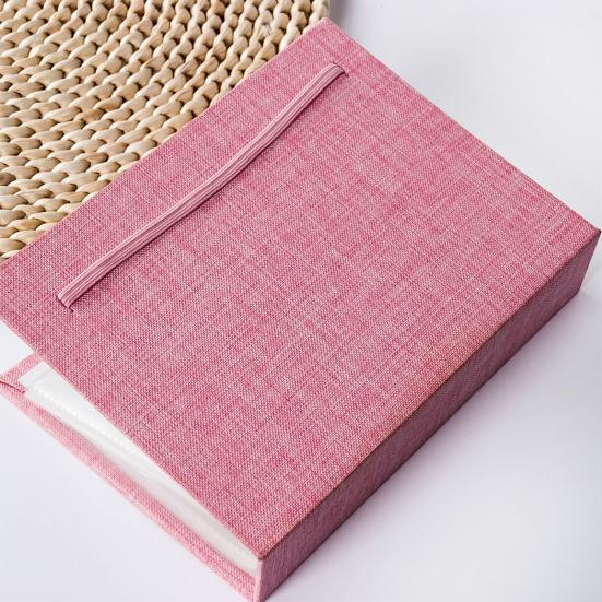 Yousheng Fabric Photo Album with 208 Pockets Slip-in Picture Albums Linen Cover Memory Book with Front Window for Family Anniversary Vacation Wedding
