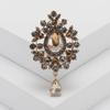 Zinc Alloy Zircon Crystal Brooch Retro Palace Style Pendant Brooch New Corsage Pins  Wedding