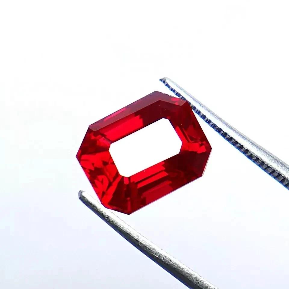 Natural Mozambique Red Ruby Radiant 9-11 Ct Stunning Certified Loose Gemstone