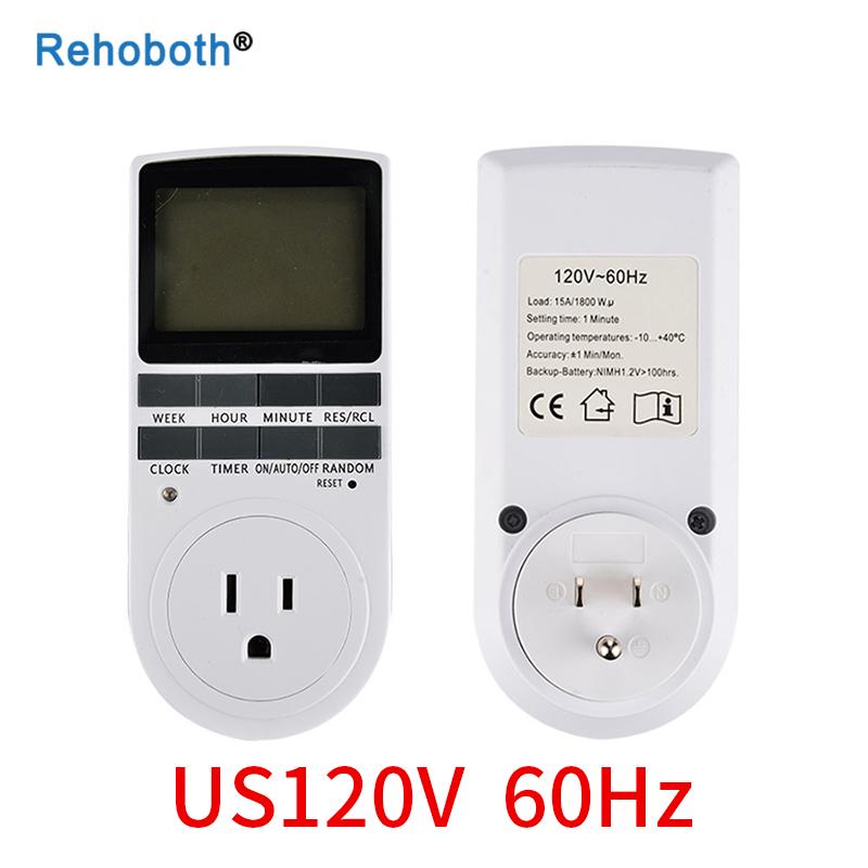 7 Days Programmable Timer Socket Outlet 110V-230V Dual Voltage with US/EU/UK/AU Plug Digital Display for Home Appliance3