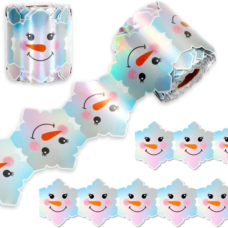 10 м Рождественские снежинки Бордюрная отделка Наклейка для классной доски Доски объявлений Украшение Доска объявлений Бордюрная отделка Наклейка