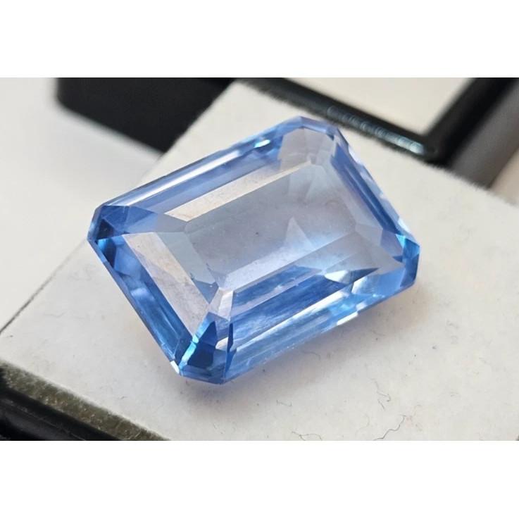 Amazing Blue Aquamarine 12-13 Ct Emerald Cut Beautiful Certified Loose Gemstone