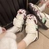 Милые туфельки-пуфы сестры, женские 2025 весна новинка, интернет-знаменитость, взрыв, на плоской подошве, немецкие тренировочные туфли, повседневные кеды, ins тренд
