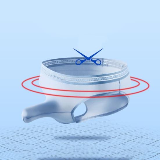 Мужские трусы средней посадки с эластичным поясом, тонкие трусы из ледяного шелка, однотонные, с перспективой, дышащие, удобной посадки, нижнее белье