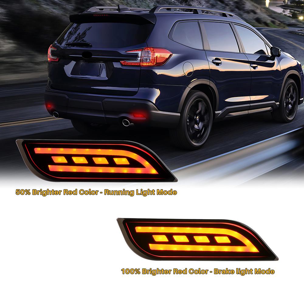 KUNGKIC Фонари заднего бампера для Subaru Impreza08-23/ XV Crosstrek13-17/ Ascent 19-23/ WRX 21-23 WRX 08-14 Ходовой огонь/ Стоп-сигнал