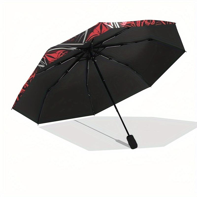 Red Star Mandala Wall Art: Unique Decor for Any SpaceUmbrella, Portable 3-Fold Umbrella for Men & Women,Christmas Gift ES132