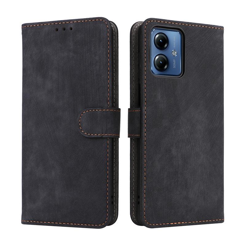 Чехол-книжка для Motorola E14/Moto G14 из искусственной кожи, полная защита корпуса [блокировка RFID], чехол-кошелек