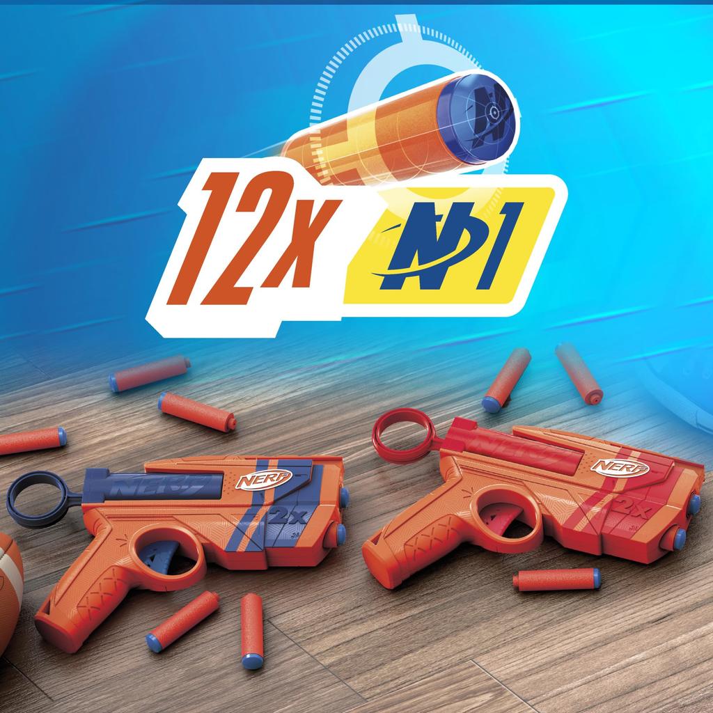 Hasbro Nerf N Series Duo Два 12 Официальный N1 Серия N На открытом воздухе Возрасты Аутентичная Упаковка Бластеры, Снаряды, Совместимый, Детская Игра, 8+, G1492,