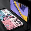 Модный Чехол для Телефона с Узором Бабочка и Цветок для Samsung Galaxy A55 A35 A15 A14 A13 A25 A54 A51 A71 A72 A73 A32 A41 Мягкий ТПУ