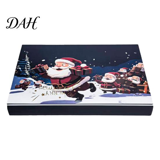 Christmas Present Boxes Countdown Gift Packaging Box, Xmas Advent Calendar with 24 Holiday Slots, DIY Fillable Empty Storage Party Supplies