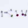 6/10Pcs/Set Women Leopard Print Bar Tongue Lip Navel Ring Body Piercing Jewelry