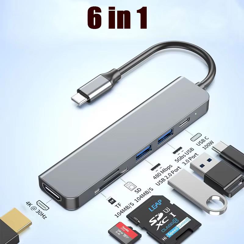 Xiaomi USB-хаб Type C USB 3.0 USB 2.0 TF/SD 5-портовый мульти-разветвитель OTG для Lenovo HUAWEI Xiaomi Алюминиевый сплав USB 3.0 хаб для ПК