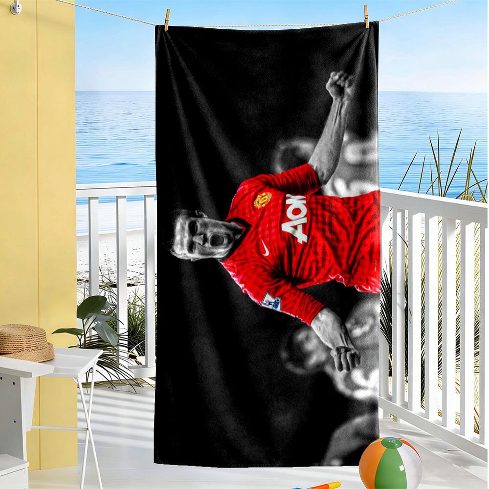Football Player Celebration Beach Towel Super Soft & Absorbent Comfortable Lightweight