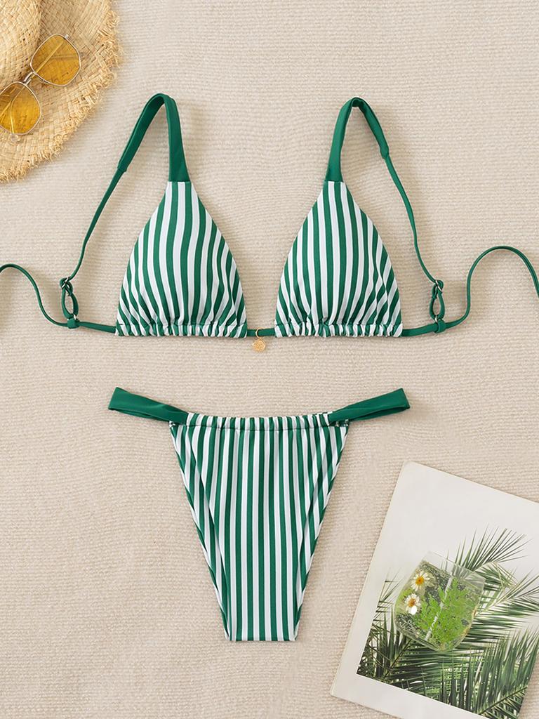 Женский купальник с цветочным бантом, сексуальная треугольная сумка, завязка сбоку, бикини с низкой талией, пляжная одежда, купальные костюмы