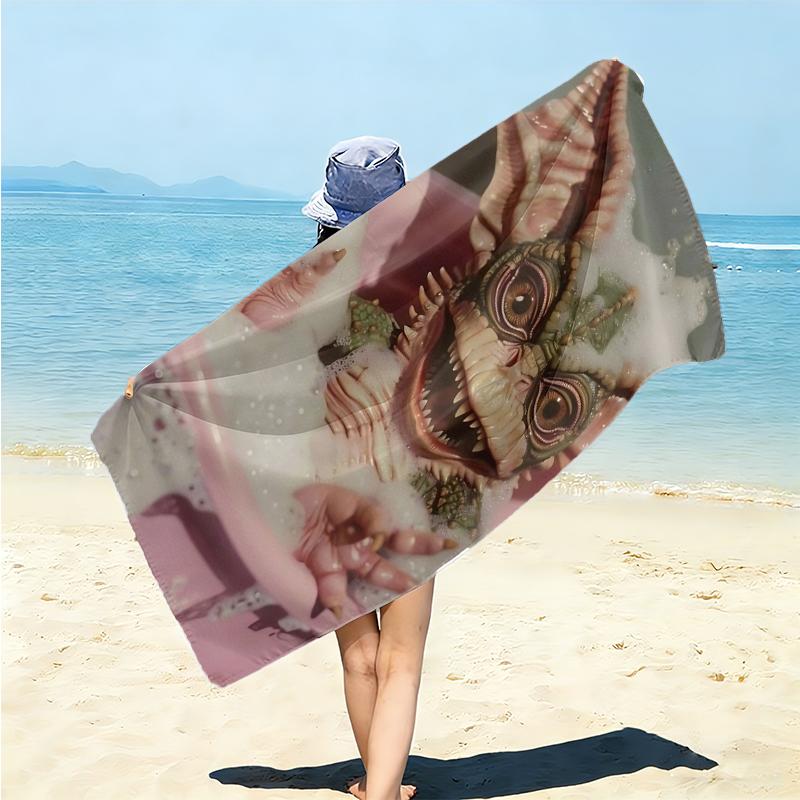 1Pc Gremlins Horror Fantasy Film Poster Beach Towel Microfiber Beach Towel Thin Absorbent For Beach Swimming Yoga Bath Sports 0917114
