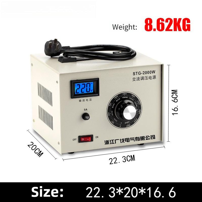 2000 Вт однофазный регулятор напряжения 220 В переменного тока стабилизированный источник питания 0-300 В контактный регулируемый трансформатор