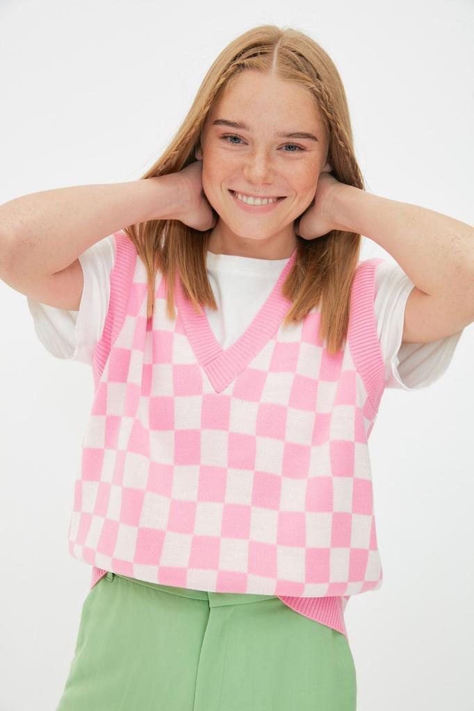 Women's Fashion Stylish Sweater Black V-Neck Knitwear Sweater