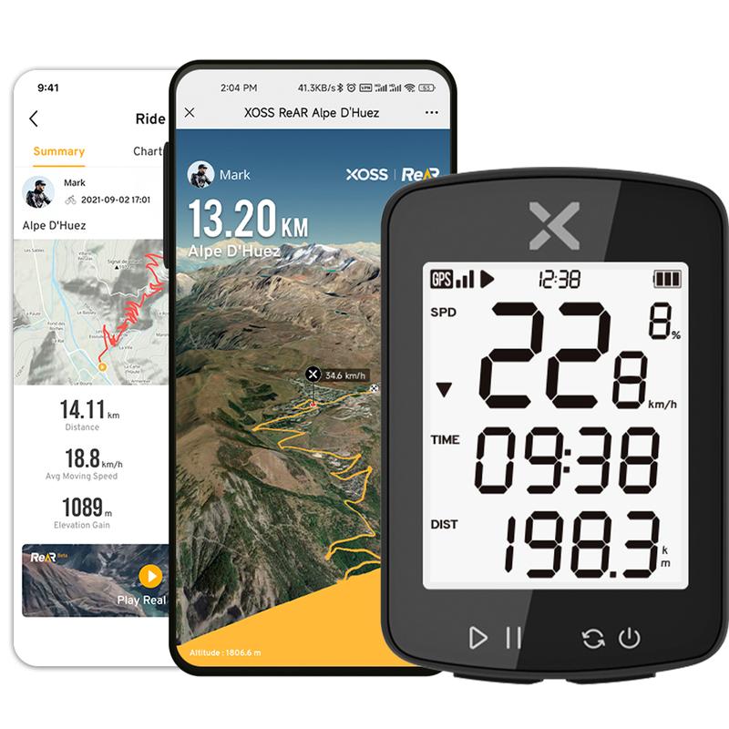 XOSS G2 GPS Велокомпьютер Умный Беспроводной Водонепроницаемый IPX7 Type-C Велосипедный Спидометр Одометр Велосипедный Компьютер Велосипедный Секундомер