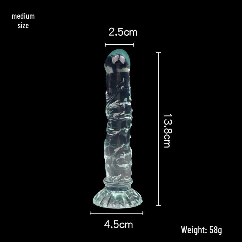 Mermaid Crystal Chrysanthemum Suction Cup Dildo & Threaded Anal Plug for Realistic Pleasure