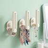 2 Pieces Wall Mounted Suction Cup Hair Tie Storage Rack Scrunchies Storage Rack  for Bathroom