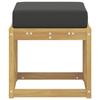 Outdoor Stool Bench White 43 x 43 x 45 cm Solid Acacia Wood